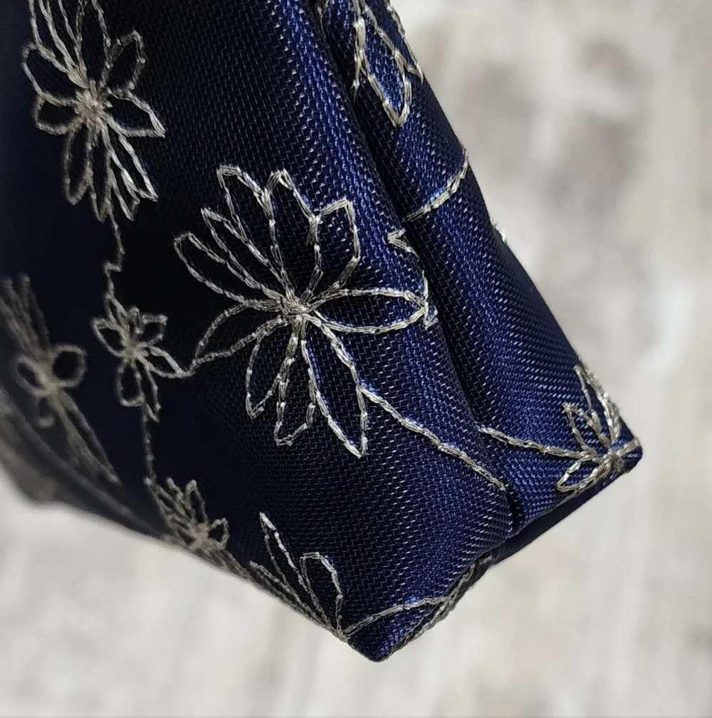 GIVENCHY Ladies Pouch Nylon Embroidered Floral Makeup Bag